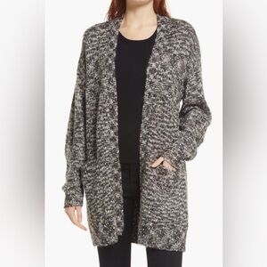 Halogen Black and Metallic Knit Cardigan, small, new with tags.